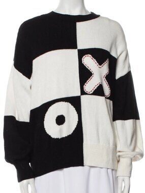 Staud Checkered "XO" Sweater Sz:L